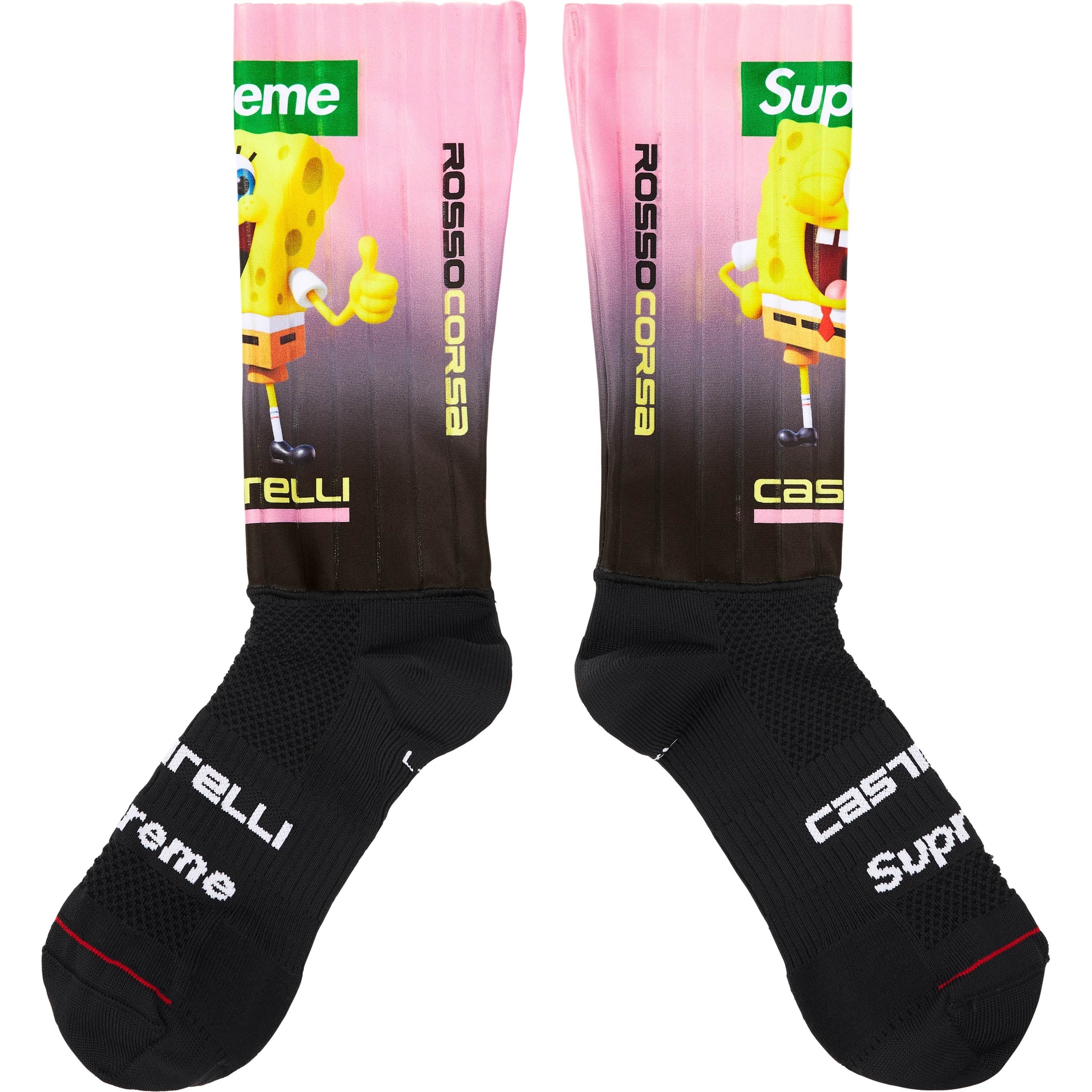Supreme®/SpongeBob SquarePants Castelli® Cycling Sock (1 Pack) view 4